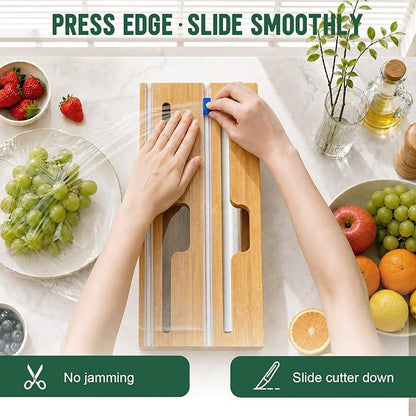 Reclosable Poly Bag Organizer for Kitchen Drawer, 5-Slot | Bamboo, 5 - Image 4