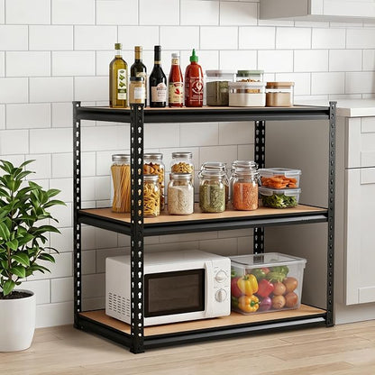 Garvee 3-Tier Storage Shelving Unit, 1500 lbs Load | Carbon Steel Utility - Image 2