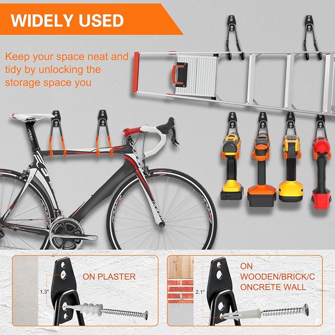 12 Pack Garage Hooks Heavy Duty Utility Steel - Image 4