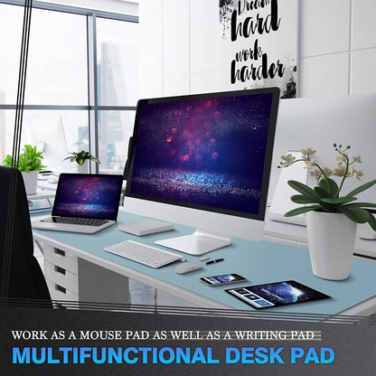 K KNODEL Large Office Leather Desk Mat, Mouse and Keyboard Pad, Computer and - Image 2