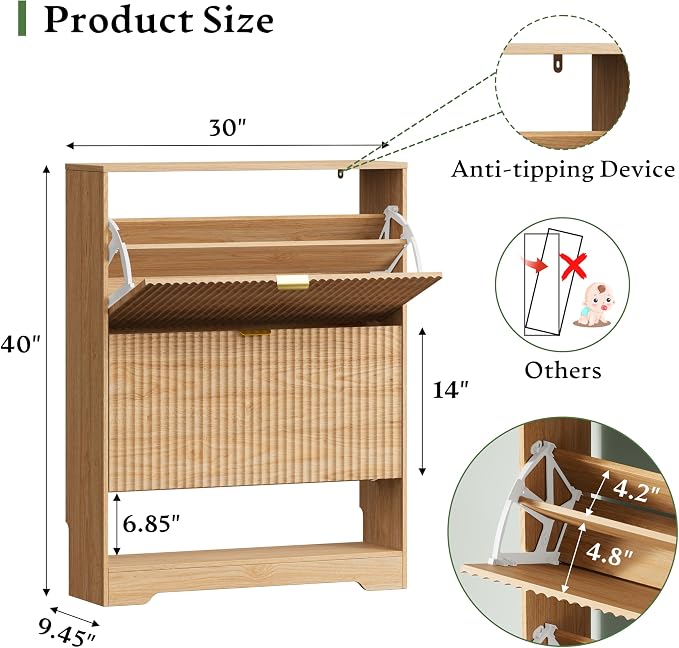 Xixini Shoe Storage Cabinet for Entryway - Image 2