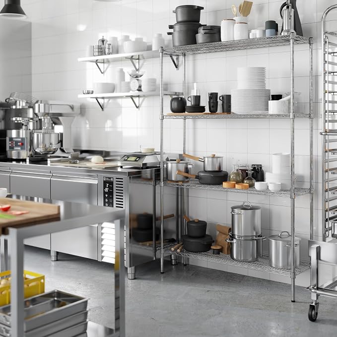 14" Deep x 48" Wide x 74" Height Wire Shelving Kit | 4-Tier | NSF Commercial - Image 5