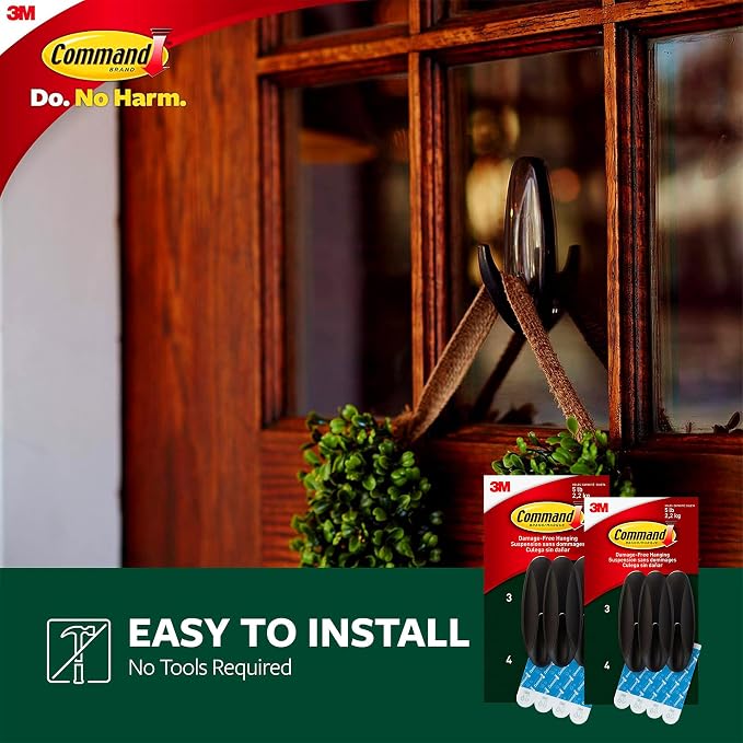Command Outdoor Large Hooks, Holds up to 5 lbs, Damage Free Hanging Wall Hooks - Image 5