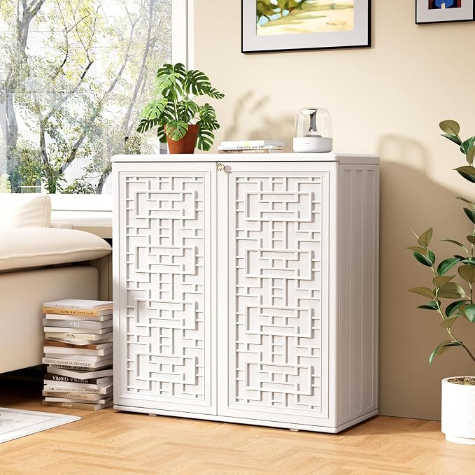 Outdoor Storage Cabinet, 62 Gallon Resin Storage Box, Furniture Cushions - Image 2