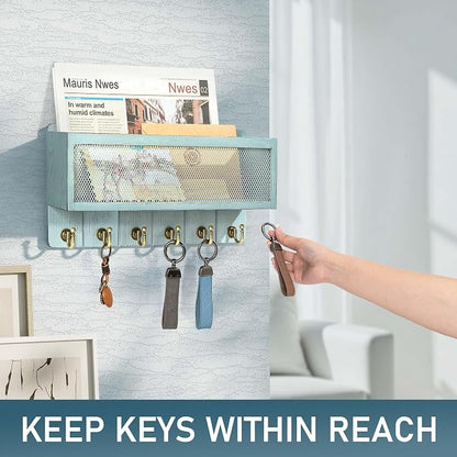 Rebee Vision Pine Wood Key Holder Wall Mount – Key Holder - Image 3