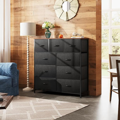 WLIVE 9 Drawer Dresser, Fabric Storage Tower - Image 4