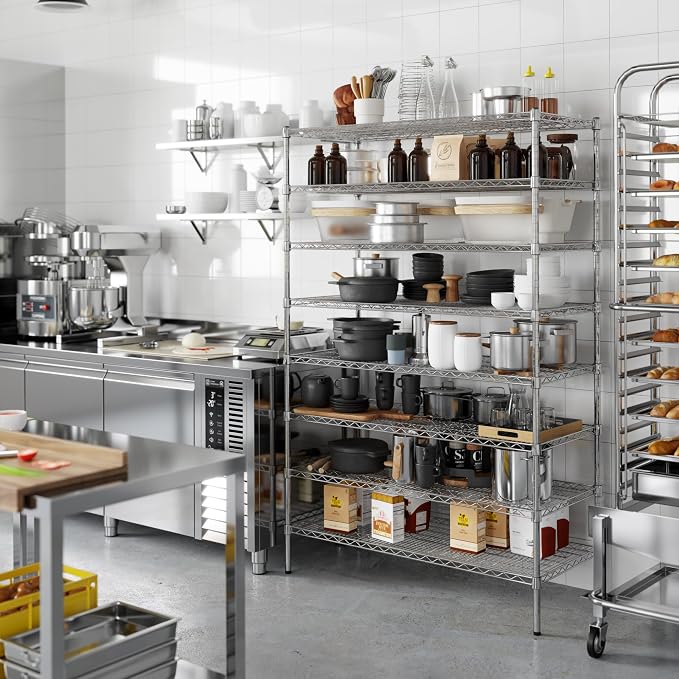 21" Deep x 48" Wide x 74" Height Wire Shelving Kit | 8-Tier | NSF Commercial - Image 2