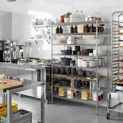 21" Deep x 48" Wide x 74" Height Wire Shelving Kit | 8-Tier | NSF Commercial - Image 2