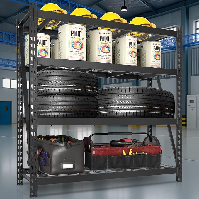BILT HARD 72" W x 24" D Heavy Duty Garage Shelving, 5-Tier Industrial Metal - Image 2