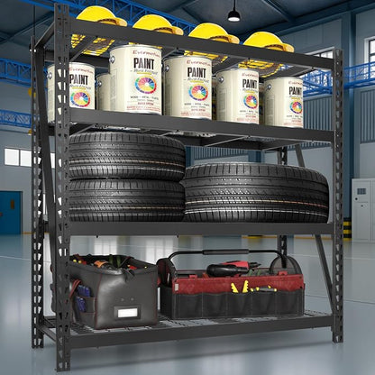 BILT HARD 72" W x 24" D Heavy Duty Garage Shelving, 5-Tier Industrial Metal - Image 2