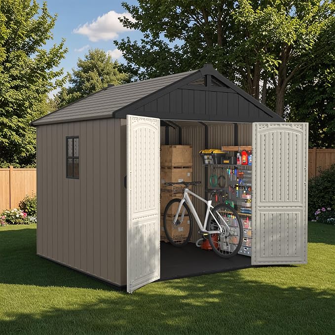 Patiowell 8 x 8 FT Plastic Outdoor Storage Shed - Image 6