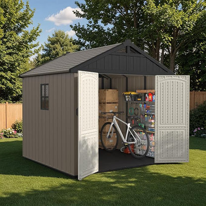 Patiowell 8 x 8 FT Plastic Outdoor Storage Shed - Image 6