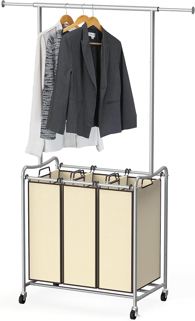 Deco Brothers Heavy Duty 3 Bags Laundry Sorter Cart by DecoBrothers