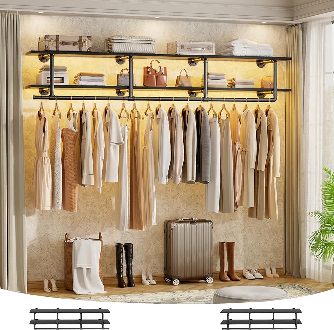 Aheaplus Industrial Pipe Clothes Rack by Aheaplus