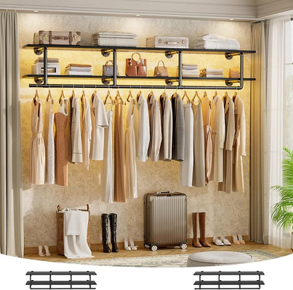 Aheaplus Industrial Pipe Clothes Rack by Aheaplus