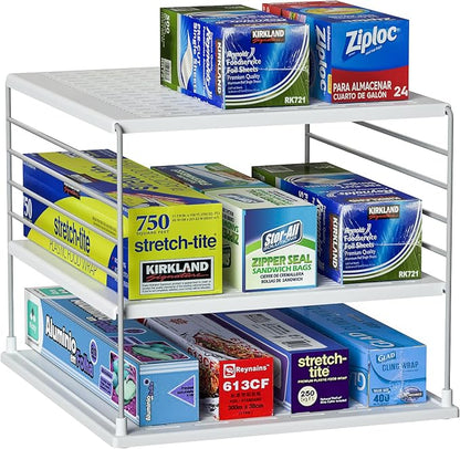 Upgraded Cabinet Organizers and Storage -Divided Compartment Holder by WANCHIY