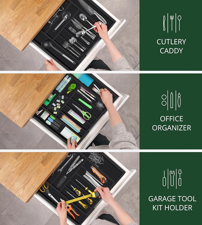 ROYAL CRAFT WOOD Luxury Bamboo Kitchen Drawer Organizer - Image 7