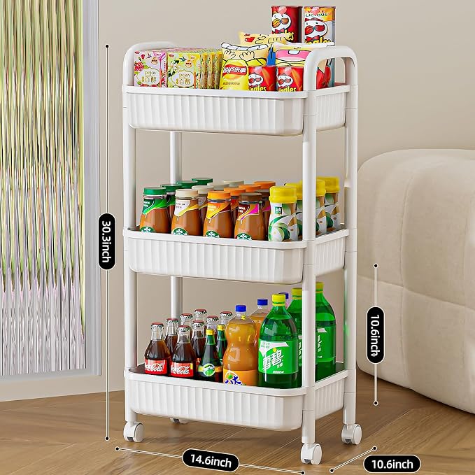 JOYZAN 3 Tier Rolling Carts - Image 6