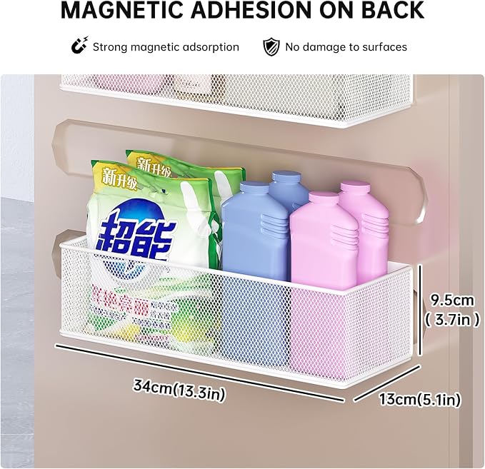 Magnetic Shelf for Washing Machine, Washer Dryer Shelf, Magnetic Lint Bin for - Image 3