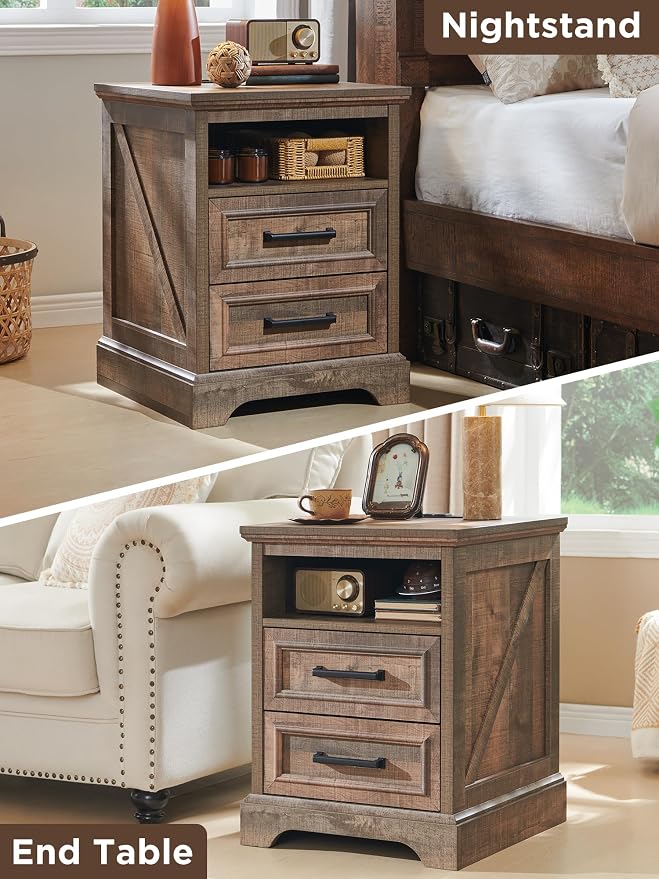 ACCOHOHO 18" Farmhouse Nightstand - Image 7