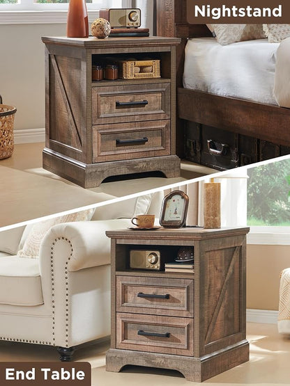 ACCOHOHO 18" Farmhouse Nightstand - Image 7