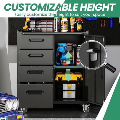 12-Piece Heavy Duty Steel Garage Cabinet System | All-in-One Modular Garage - Image 8