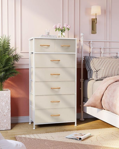 Fabric Dresser with 7 Drawers, Vertical Storage Tower | Sturdy Steel Frame - Image 2