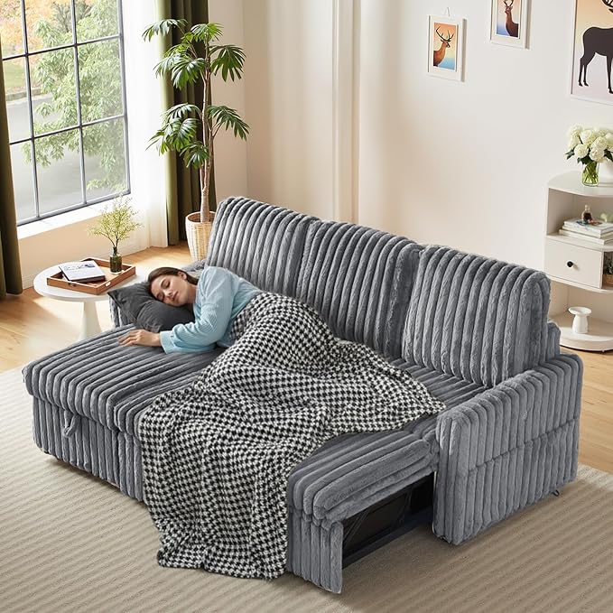 KCGKCG Sleeper Sofa Bed, 81” Pull Out Couch Bed - Image 8