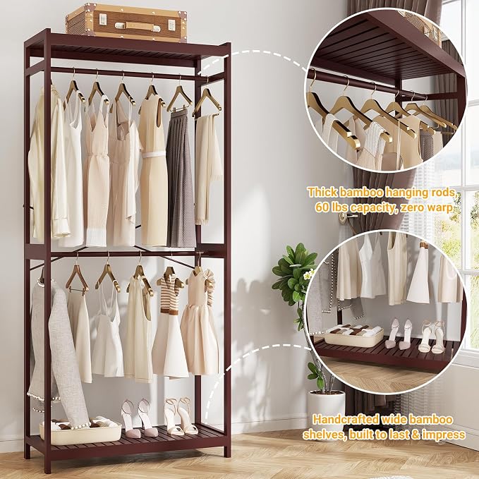 Homykic Bamboo Clothes Rack - Image 7