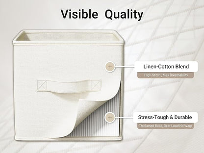 4 Pack Foldable Fabric Closet Storage Bins, 11Inch Organizer Cubes - Image 5
