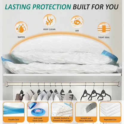 Cozy Essential Vacuum Storage Bags, 80% Compression Vacuum Seal Space Saver - Image 4