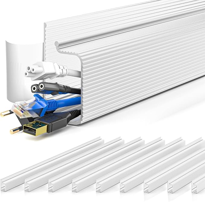 YECAYE 157in Cable Management, Cord Organizer, Easy Install Self-Adhesive Cable by Yecaye