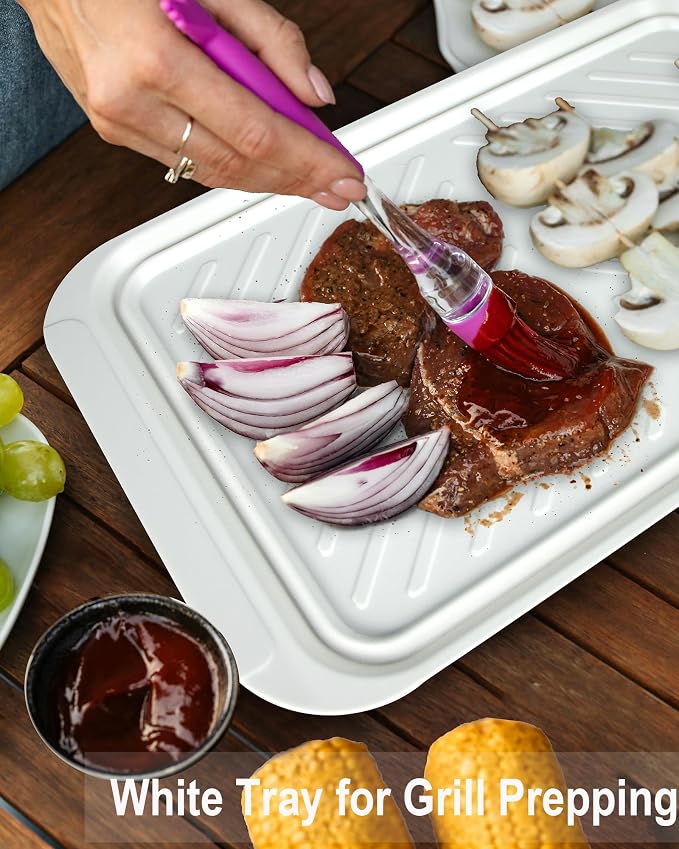 KAQAHIDO Grilling Prep and Serve Trays, BBQ Platter - Image 3