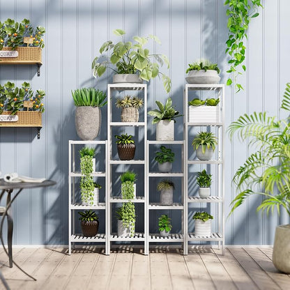 SMIBUY Bathroom Storage Shelf, 5-Tier Bamboo Rack Organizer - Image 8