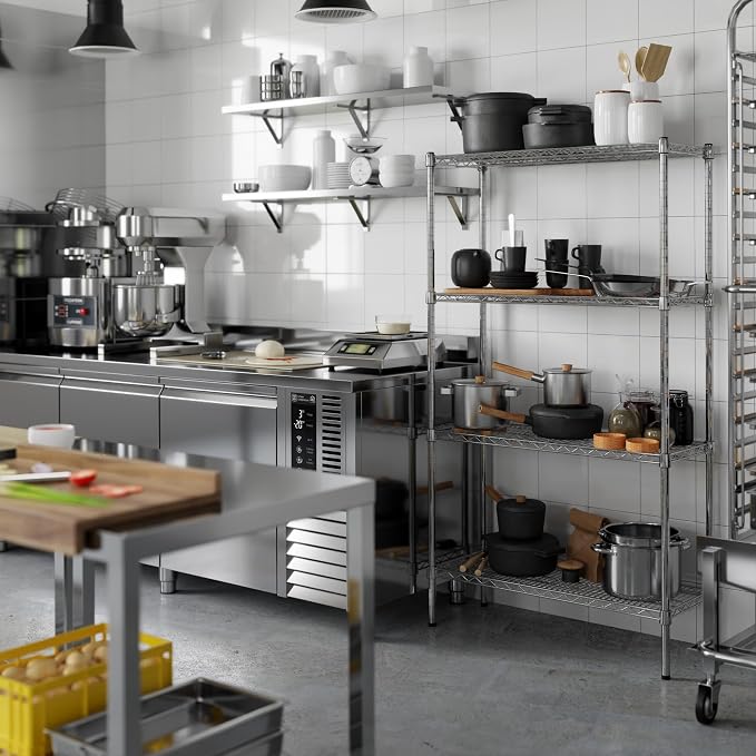 14" Deep x 36" Wide x 64" Height Wire Shelving Kit | 4-Tier | NSF Commercial - Image 2