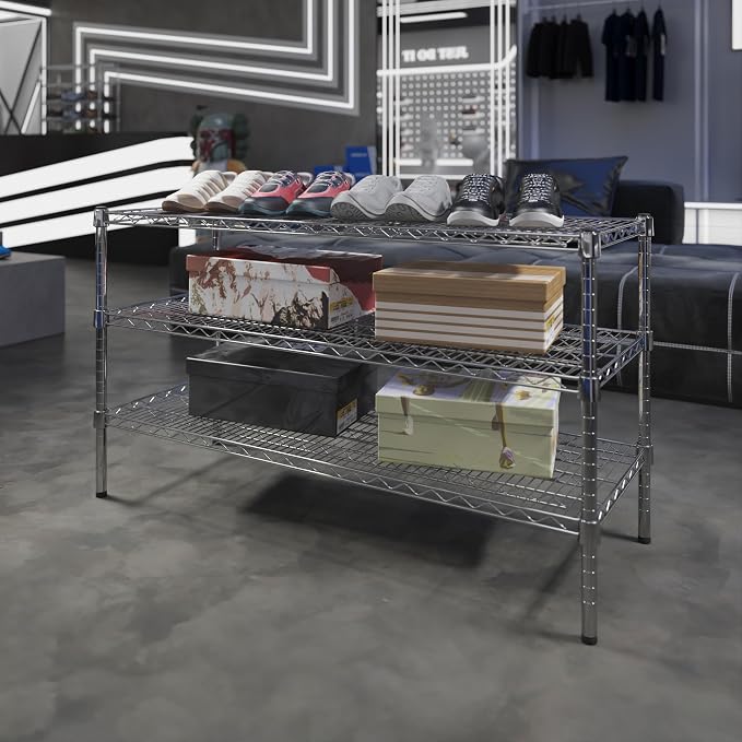 18" Deep x 48" Wide x 27" Height Wire Shelving Kit | 3-Tier | NSF Commercial - Image 2