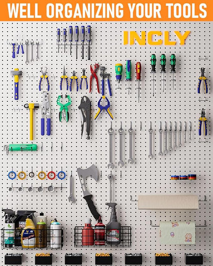 INCLY 238PCS Pegboard Accessories Organizer Kit, Peg Board Hooks Assortment - Image 7