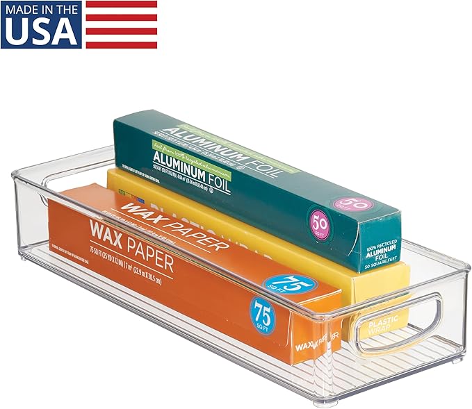 iDesign Slim Extra Long Clear Storage Bin | Narrow, Kitchen or Pantry Organizer - Image 2