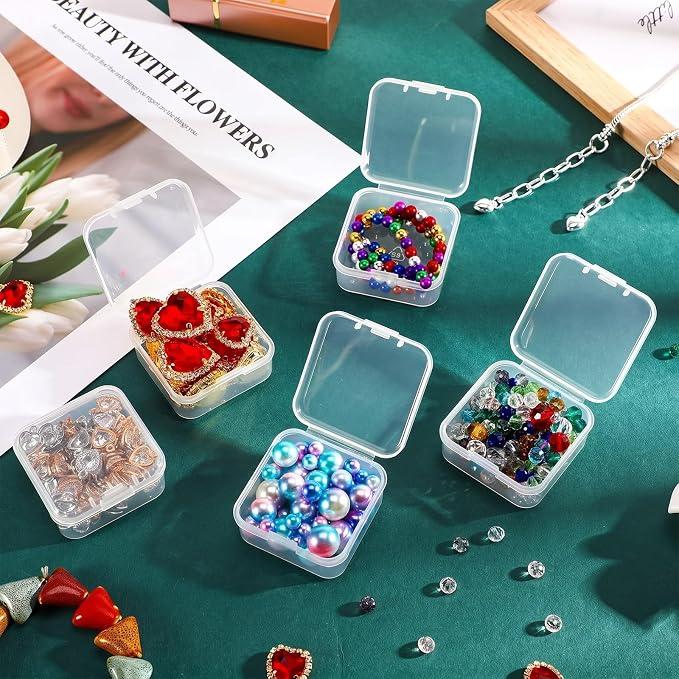 Jetec 30 Pieces Mini Plastic Clear Beads Storage Containers Box - Image 6