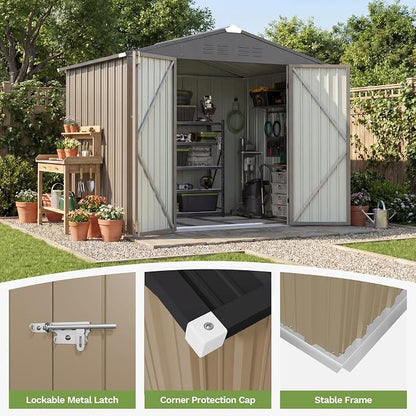 Patiowell 8x6 FT Outdoor Storage Shed - Image 4