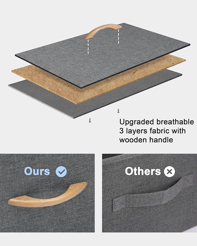 Tall 6-Drawer Fabric Dresser Tower - Image 9