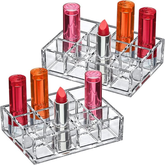 Amazing Abby - Allure - 2-Pack 12-Slot Acrylic Lipstick Organizer, Lipstick by AmazingAbby