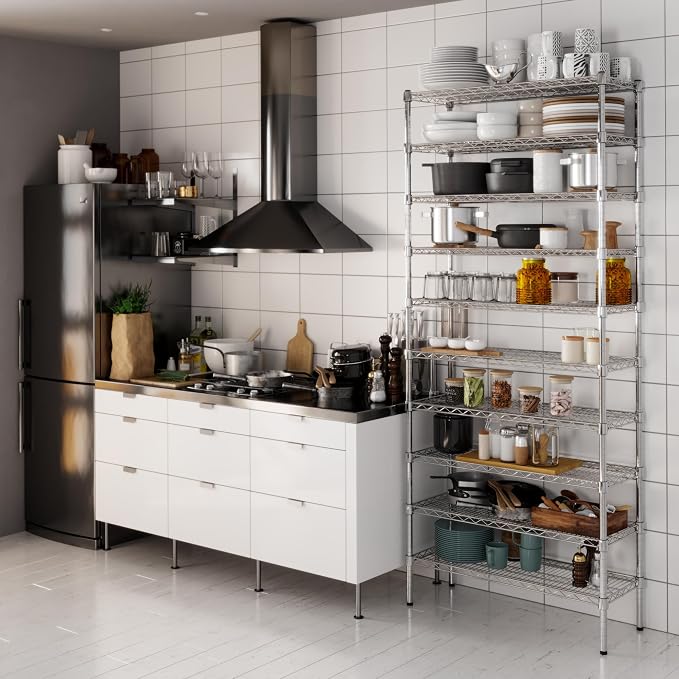 14" Deep x 36" Wide x 86" Height Wire Shelving Kit | 10-Tier | NSF Commercial - Image 2