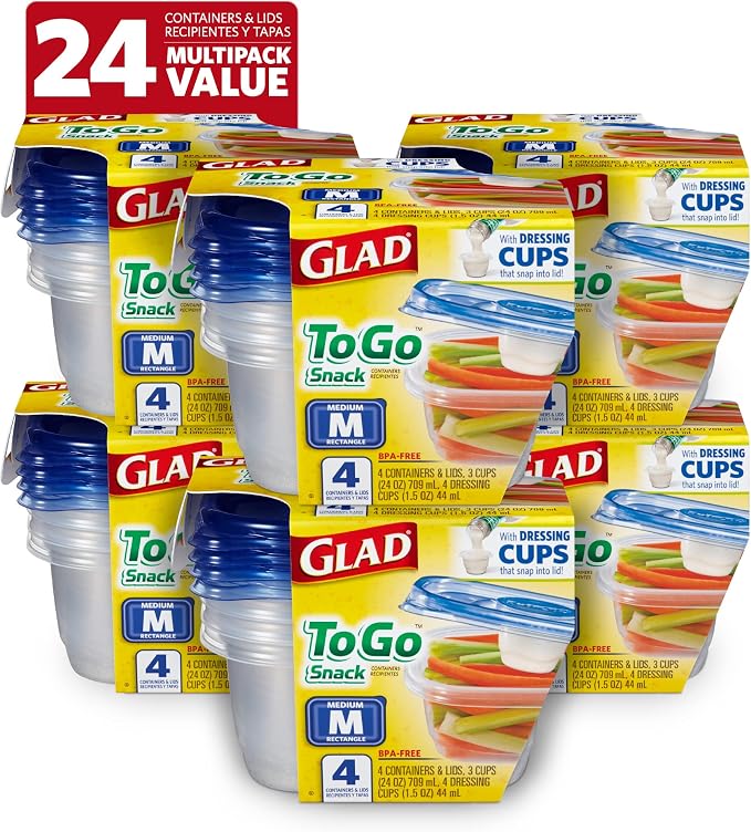 Glad GladWare To Go Snack Food Storage Containers by GladTrashFoodStorage