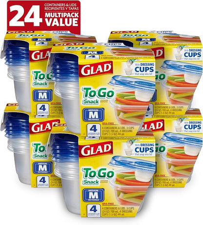 Glad GladWare To Go Snack Food Storage Containers by GladTrashFoodStorage