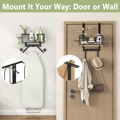 Ironing Board Hanger, CUFURNIX Wall Mount or Over the Door Iron Holder - Image 6