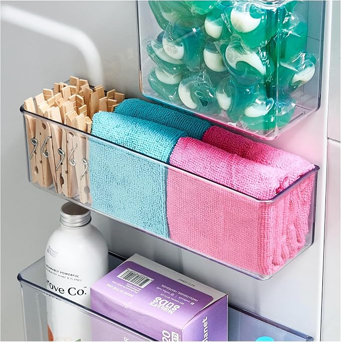 iDesign Magnetic Medium Clear Plastic Organizer Bins - Image 4