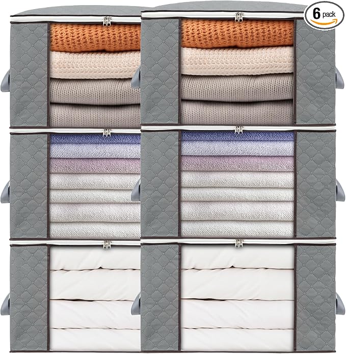 combocube 6 Pack Closet Organizers and Storage Containers, Clothes Storage Bins by combocube