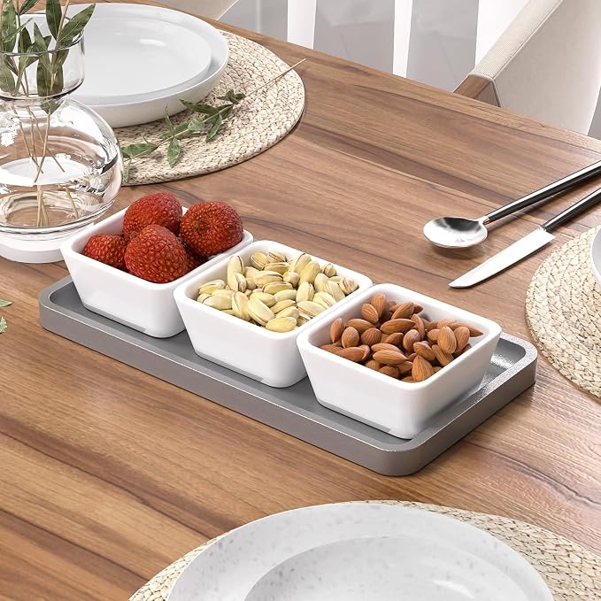 Weenson Bathroom Vanity Tray for Perfume Makeup Jewelry Decor Candle, Bamboo - Image 5