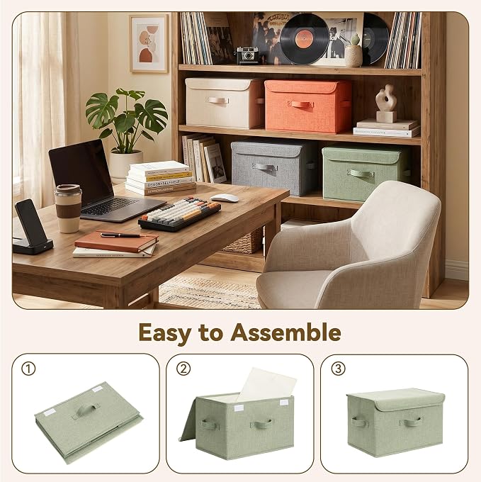 GRANNY SAYS Storage Bins with Lids, Decorative Storage Boxes, Shelf Baskets - Image 5